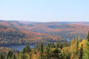 Paysage avec les érables de couleurs dans le Parc de la Mauricie (3)